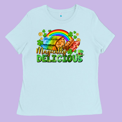 Magically Delicious St. Patricks Day Ladies Tee Designed By Fadigitalartstudio