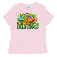 Bubblegum Pink magically delicious St. Patricks Day Ladies Tee - FaDigitalArtStudio