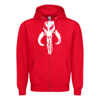 Mandorian Skull Zipper Hoodie | Teevron