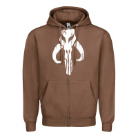 Chestnut mandorian skull Zipper Hoodie - artisFamous