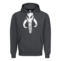 Smoke mandorian skull Zipper Hoodie - artisFamous