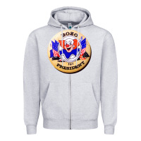 Heather Grey bozo for president Zipper Hoodie - artisFamous