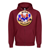 Burgundy bozo for president Zipper Hoodie - artisFamous