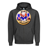 Charcoal Heather bozo for president Zipper Hoodie - artisFamous