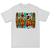 Dove Grey mom of twins western brushstroke Premium Tee - OliviaCreatesArt