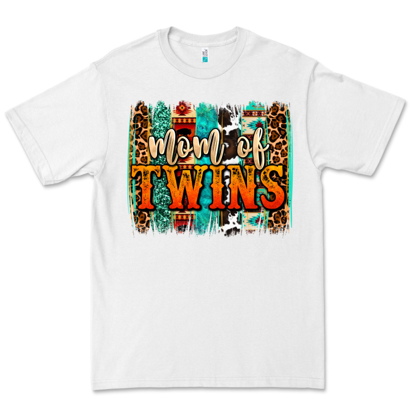 Mom Of Twins Western Brushstroke Premium Tee by OliviaCreatesArt | Teevron
