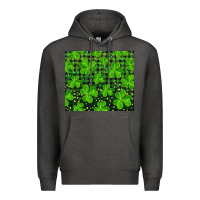 Charcoal Heather shamrock and plaid Premium Hoodie - RanaPortraitStore