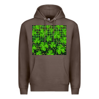 Coffee shamrock and plaid Premium Hoodie - RanaPortraitStore