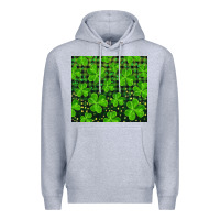 Heather Grey shamrock and plaid Premium Hoodie - RanaPortraitStore