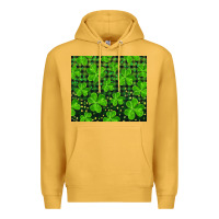 Mustard shamrock and plaid Premium Hoodie - RanaPortraitStore