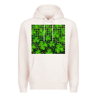 Pale Pink shamrock and plaid Premium Hoodie - RanaPortraitStore