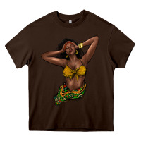 Chocolate Brown Black woman Heavy Core Tee - HowdyJamesFarm