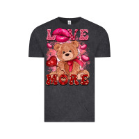Vintage Black love more with toy bear Vintage Tee - FaDigitalArtStudio