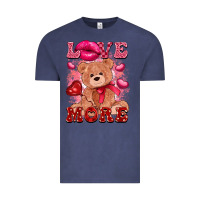 Vintage Denim love more with toy bear Vintage Tee - FaDigitalArtStudio