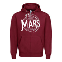 Burgundy mars Zipper Hoodie - artisFamous