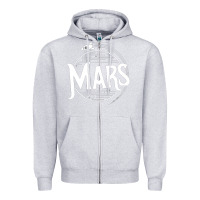 Heather Grey mars Zipper Hoodie - artisFamous