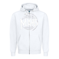White mars Zipper Hoodie - artisFamous