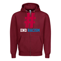 Basic End Racism Resist - Anti Trump Gift Political Zipper Hoodie | Teevron