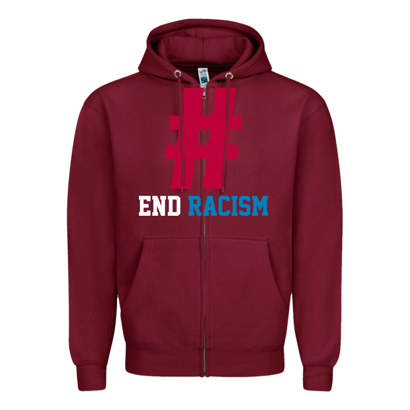 Basic End Racism Resist - Anti Trump Gift Political Zipper Hoodie by artisFamous | Teevron