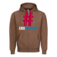 Chestnut Basic End Racism Resist - Anti Trump Gift Political Zipper Hoodie - artisFamous