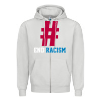 Dove Grey Basic End Racism Resist - Anti Trump Gift Political Zipper Hoodie - artisFamous