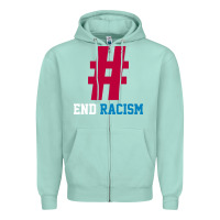 Seafoam Basic End Racism Resist - Anti Trump Gift Political Zipper Hoodie - artisFamous