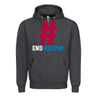 Smoke Basic End Racism Resist - Anti Trump Gift Political Zipper Hoodie - artisFamous