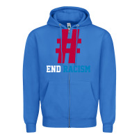 True Royal Basic End Racism Resist - Anti Trump Gift Political Zipper Hoodie - artisFamous