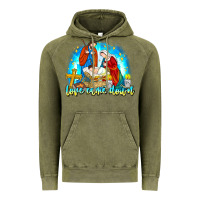 Vintage Olive Love Came Down Vintage Hoodie - CowhideDigitalArt