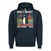 Navy noot penguin Zipper Hoodie - artisFamous