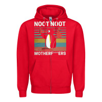 Red noot penguin Zipper Hoodie - artisFamous