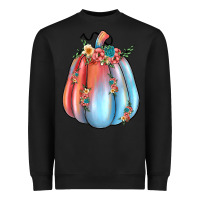 Black flowers pumpkin Heavyweight Sweatshirt - JahusDesignShop