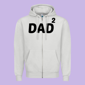 Dad Squared Zipper Hoodie Designed By Artisfamous