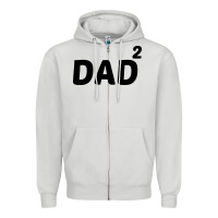 Dove Grey dad squared Zipper Hoodie - artisFamous