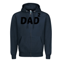 Navy dad squared Zipper Hoodie - artisFamous