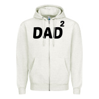 Oatmeal Heather dad squared Zipper Hoodie - artisFamous