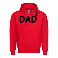 Red dad squared Zipper Hoodie - artisFamous