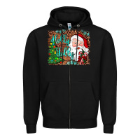 Black holly jolly Zipper Hoodie - JahusDesignShop