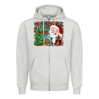 Dove Grey holly jolly Zipper Hoodie - JahusDesignShop