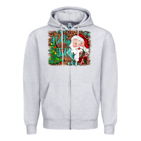 Heather Grey holly jolly Zipper Hoodie - JahusDesignShop