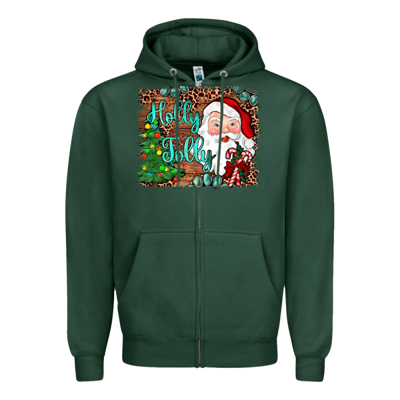 Holly Jolly Zipper Hoodie by JahusDesignShop | Teevron