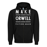 Black Basic Orwell 1984 - Anti Trump Gift Political Zipper Hoodie - artisFamous
