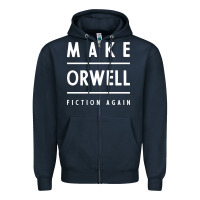 Navy Basic Orwell 1984 - Anti Trump Gift Political Zipper Hoodie - artisFamous