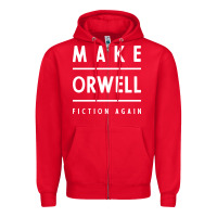 Red Basic Orwell 1984 - Anti Trump Gift Political Zipper Hoodie - artisFamous