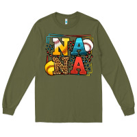 Army Green Baseball and Softball nana Long Sleeve Tee - LillyAllenDesigns