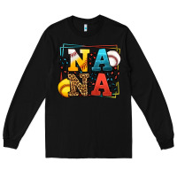 Black Baseball and Softball nana Long Sleeve Tee - LillyAllenDesigns