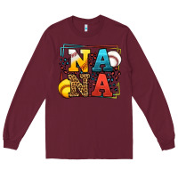 Burgundy Baseball and Softball nana Long Sleeve Tee - LillyAllenDesigns