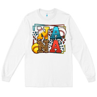 White Baseball and Softball nana Long Sleeve Tee - LillyAllenDesigns