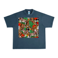 Midnight Navy christmas donkey Urban Heavy Tee - FaDigitalArtStudio