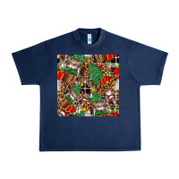 Navy christmas donkey Urban Heavy Tee - FaDigitalArtStudio